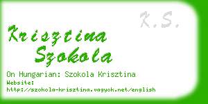 krisztina szokola business card